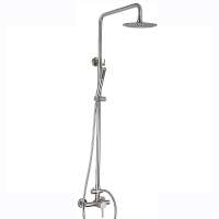 High end 304 stainless steel brushed nickel shower column set