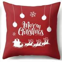 Factory Price Top Quality Set of 4 Christmas Pillow Cover Square Home Bedroom Decorative Cushion Cover for sale